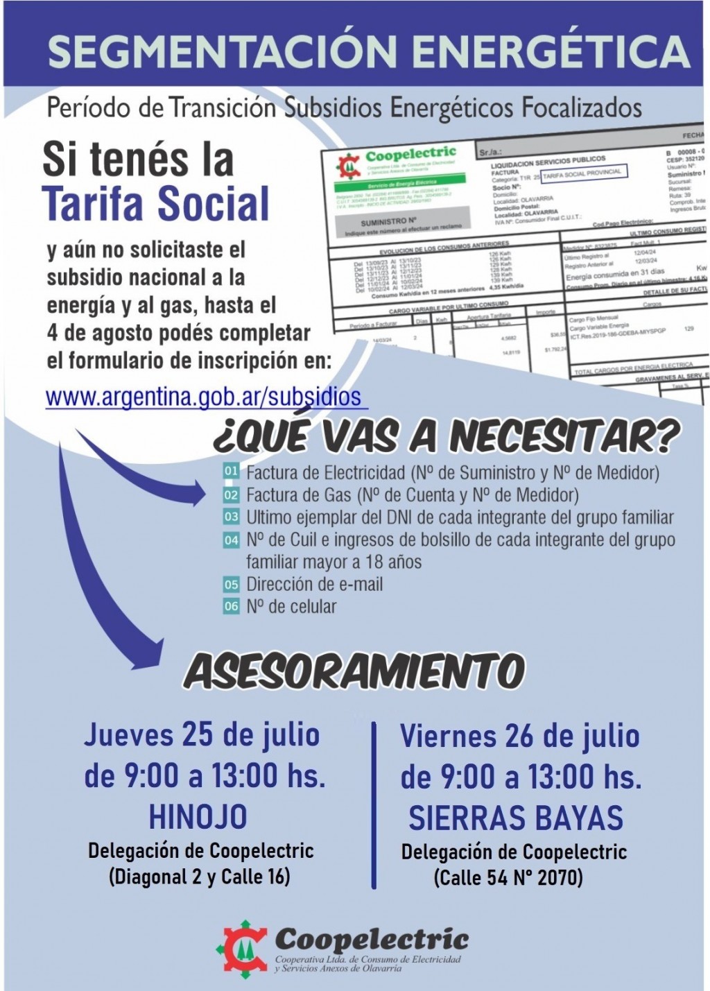 Asesoramiento sobre subsidio energético en Hinojo 