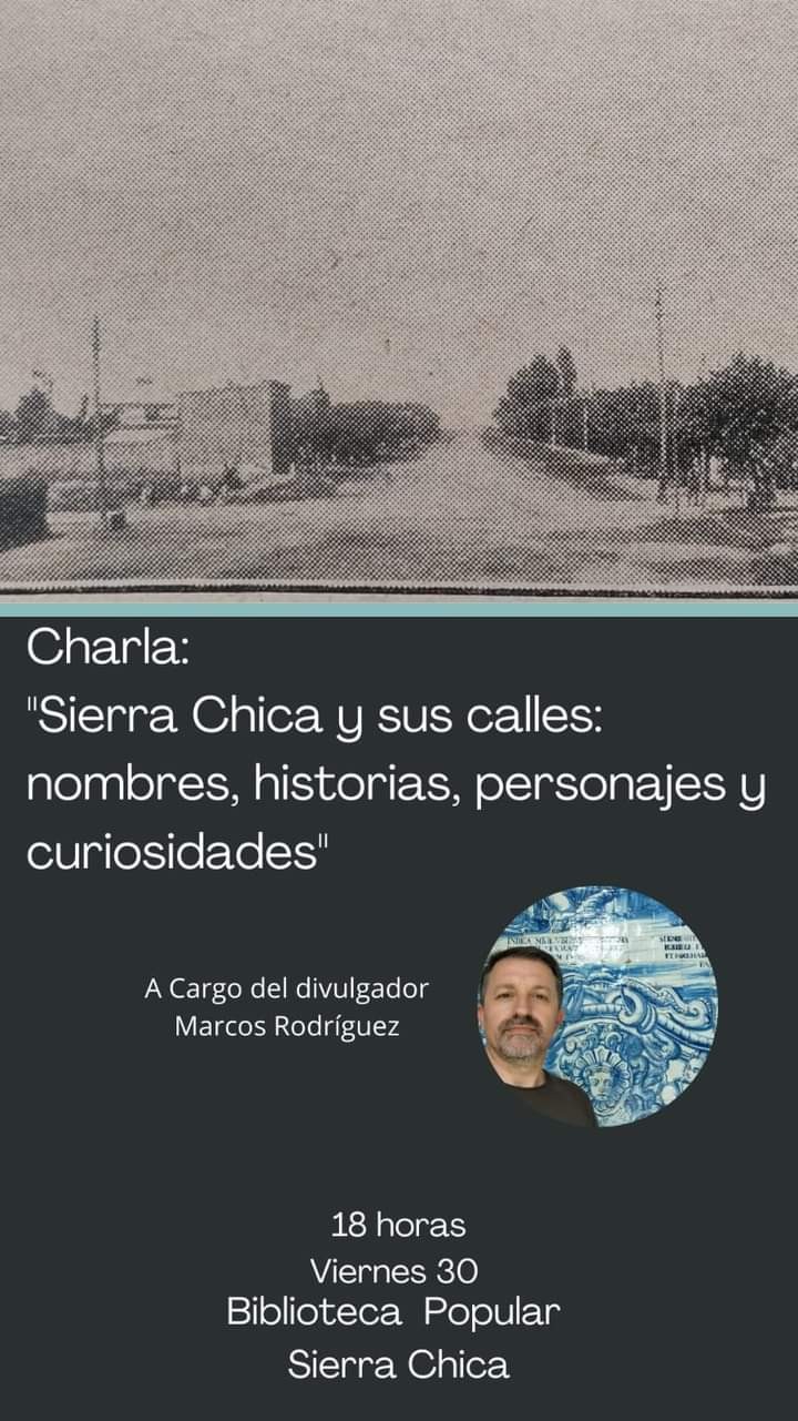 Charla: Sierra Chica y sus calles en la Biblioteca